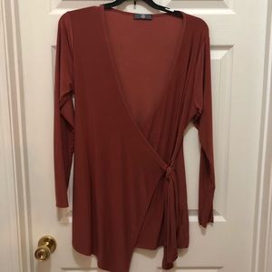 MISSGUIDED Wrap Long Sleeve Top
